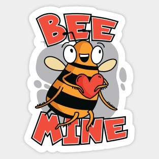 Bee Mine | Cute Valentine Bee Sticker
